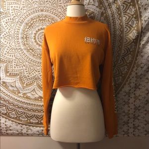 NWOT CROPPED ORANGE NEW YORK SWEATSHIRT